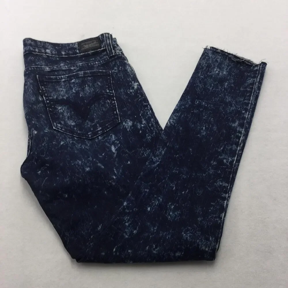 Levis 535 Legging Jegging Jeans Juniors 13 Blue Acid Wash Slim Stretch Denim